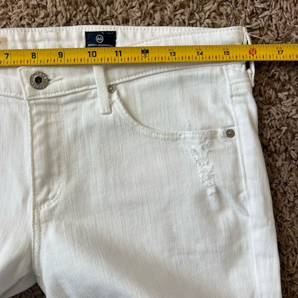 AG Adriano Goldschmied the stevie ankle slim straight White Skinny Jeans sz 29 - Picture 6 of 13